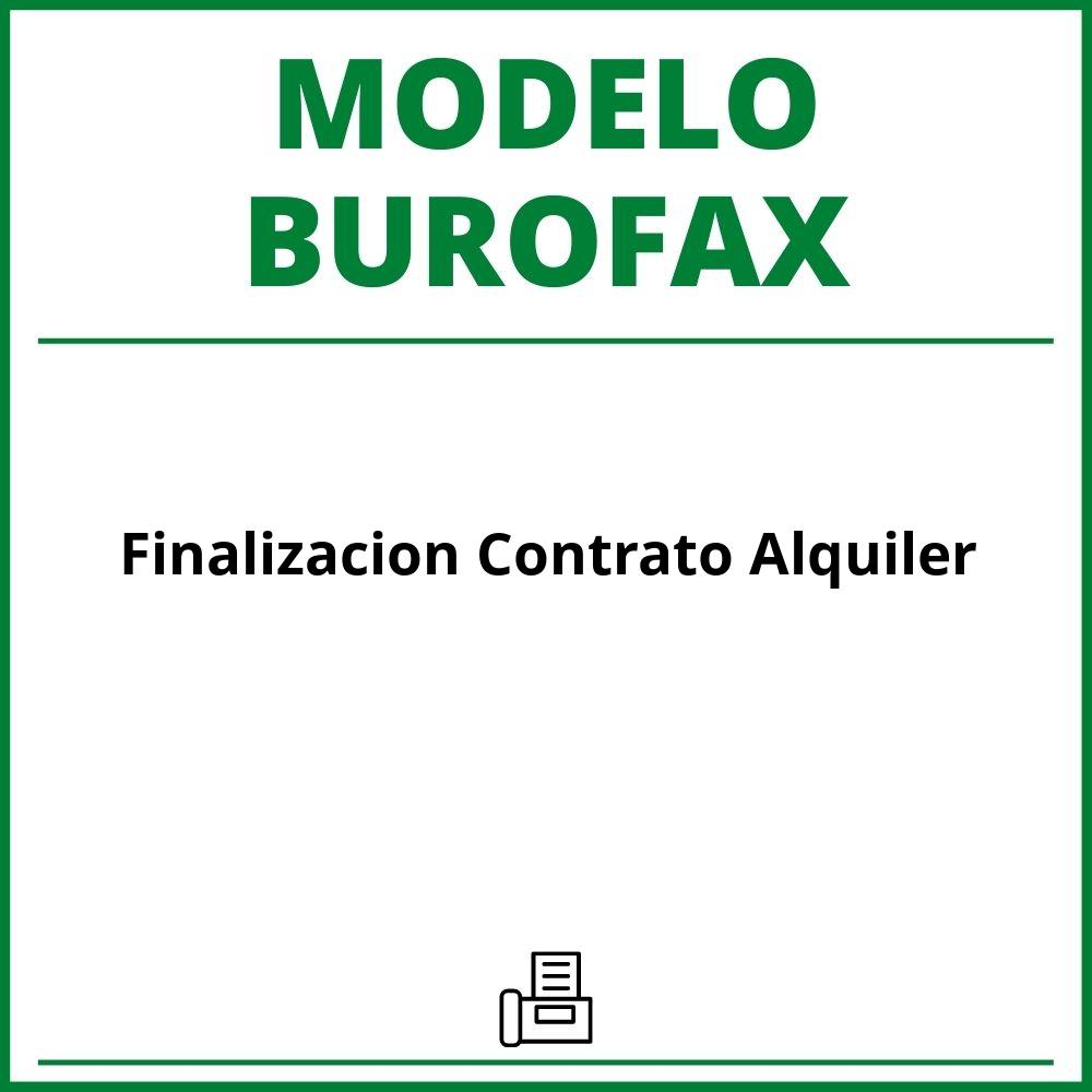 Modelo Burofax Finalizaci N Contrato Alquiler