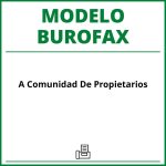 Modelo Burofax A Comunidad De Propietarios