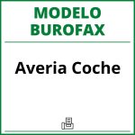 Modelo Burofax Averia Coche