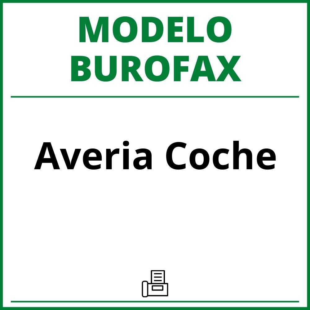 Modelo Burofax Averia Coche