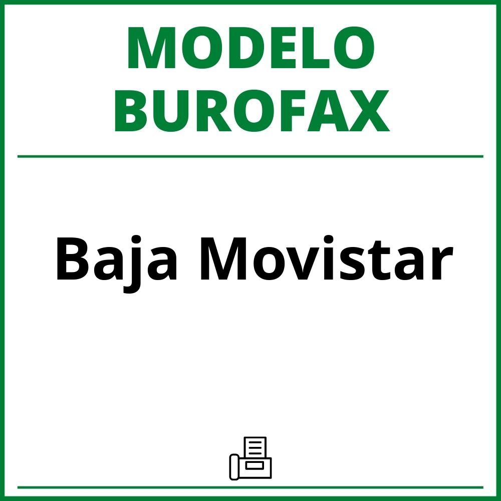 Modelo Burofax Baja Movistar