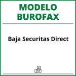 Modelo Burofax Baja Securitas Direct