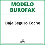 Modelo Burofax Baja Seguro Coche