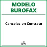 Modelo Burofax Cancelacion Contrato