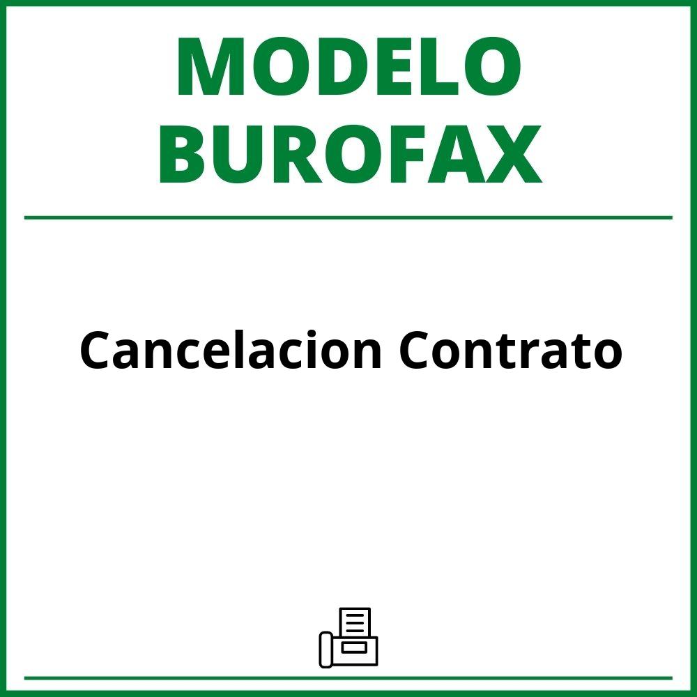 Modelo Burofax Cancelacion Contrato