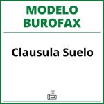 Modelo Burofax Clausula Suelo