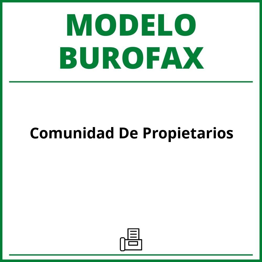 Modelo Burofax Comunidad De Propietarios