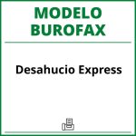 Modelo Burofax Desahucio Express