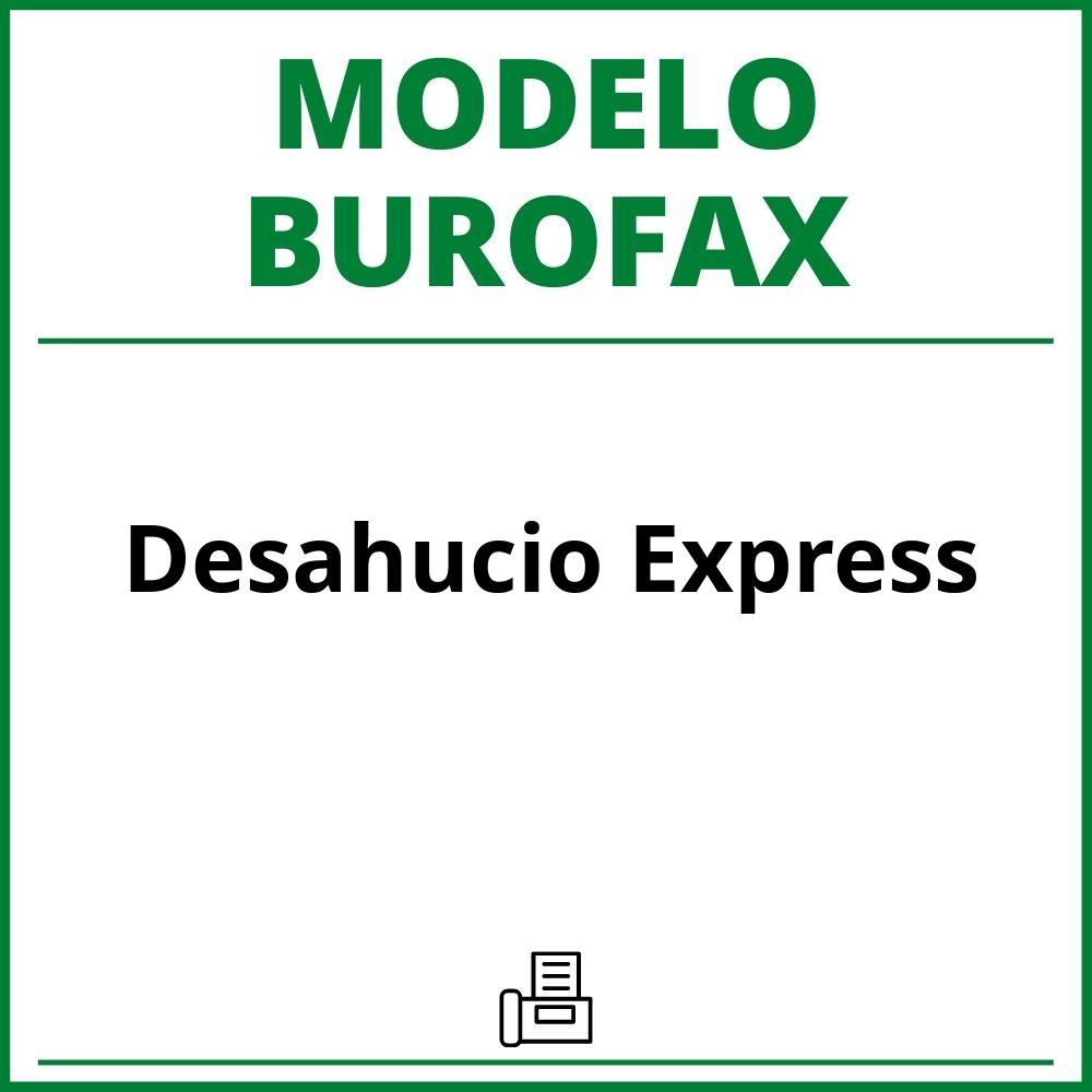 Modelo Burofax Desahucio Express