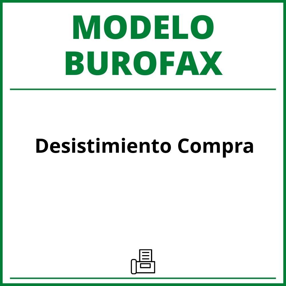 Modelo Burofax Desistimiento Compra