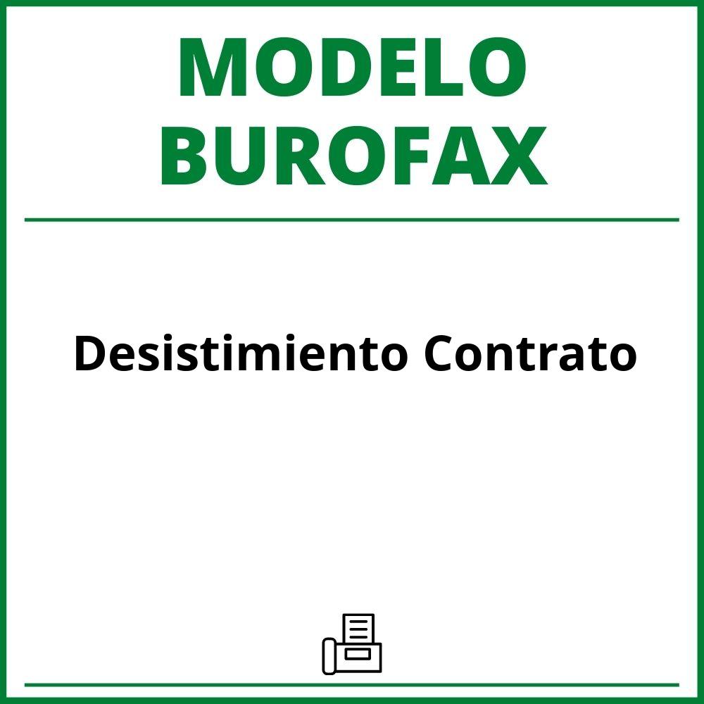 Modelo Burofax Desistimiento Contrato