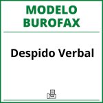 Modelo Burofax Despido Verbal