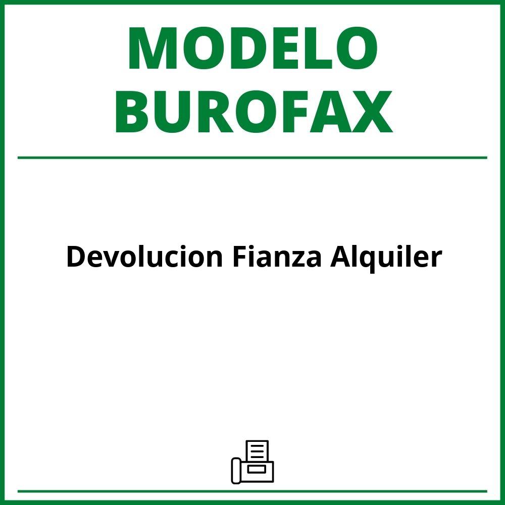 Modelo Burofax Devolucion Fianza Alquiler