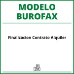 Modelo Burofax Finalización Contrato Alquiler