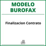 Modelo Burofax Finalización Contrato