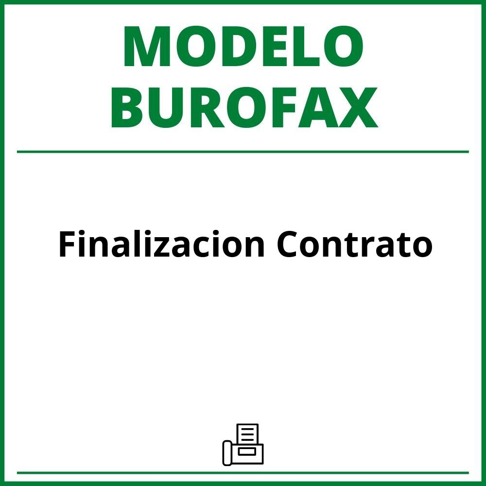 Modelo Burofax Finalización Contrato