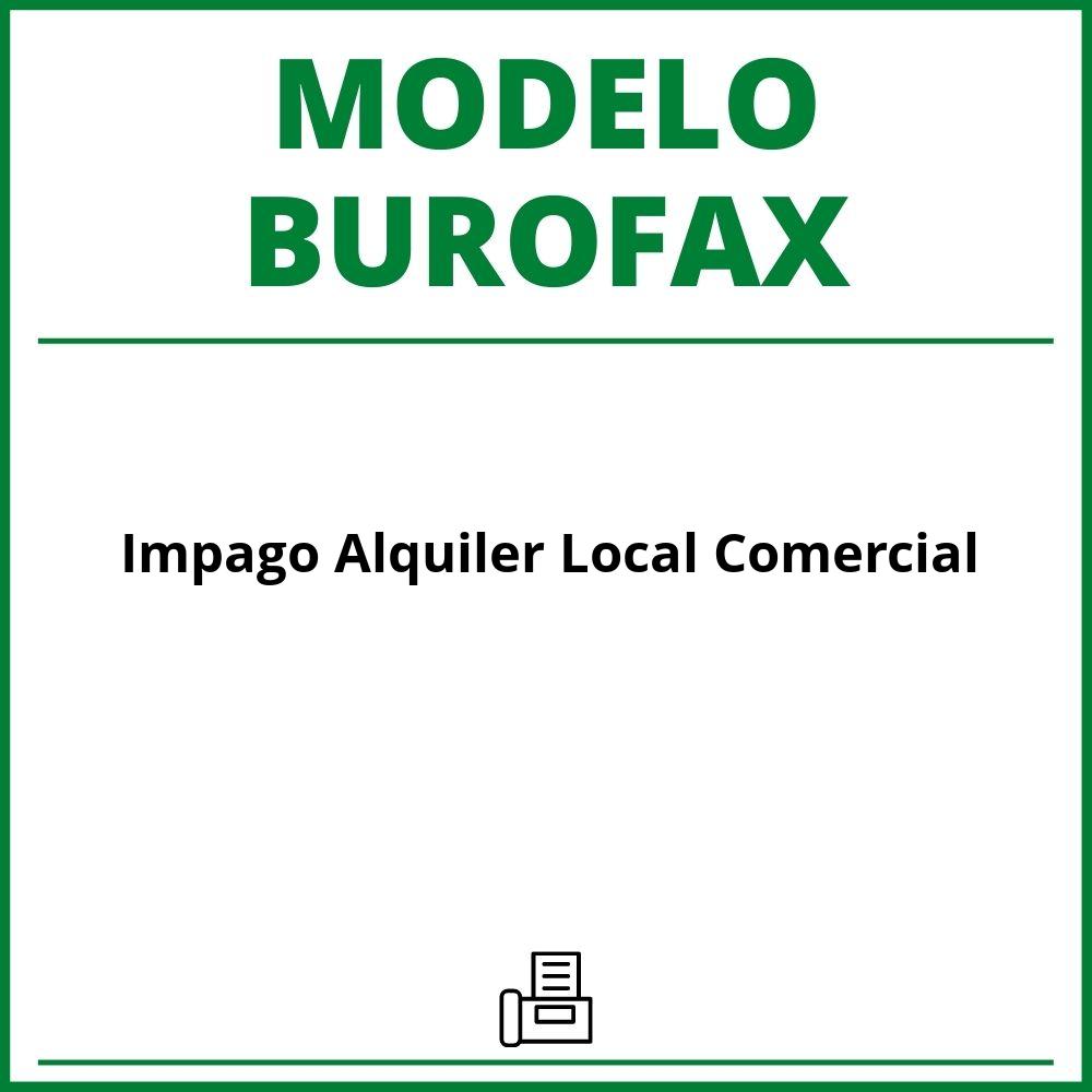 Modelo Burofax Impago Alquiler Local Comercial