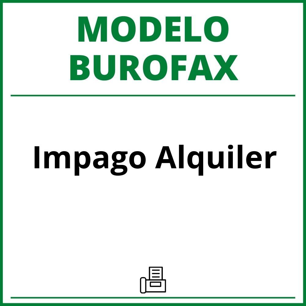 Modelo Burofax Impago Alquiler