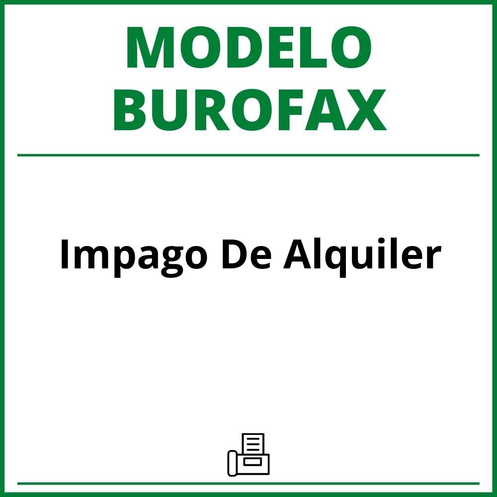 Modelo Burofax Impago De Alquiler