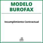 Modelo Burofax Incumplimiento Contractual