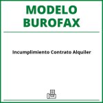 Modelo Burofax Incumplimiento Contrato Alquiler