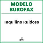 Modelo Burofax Inquilino Ruidoso