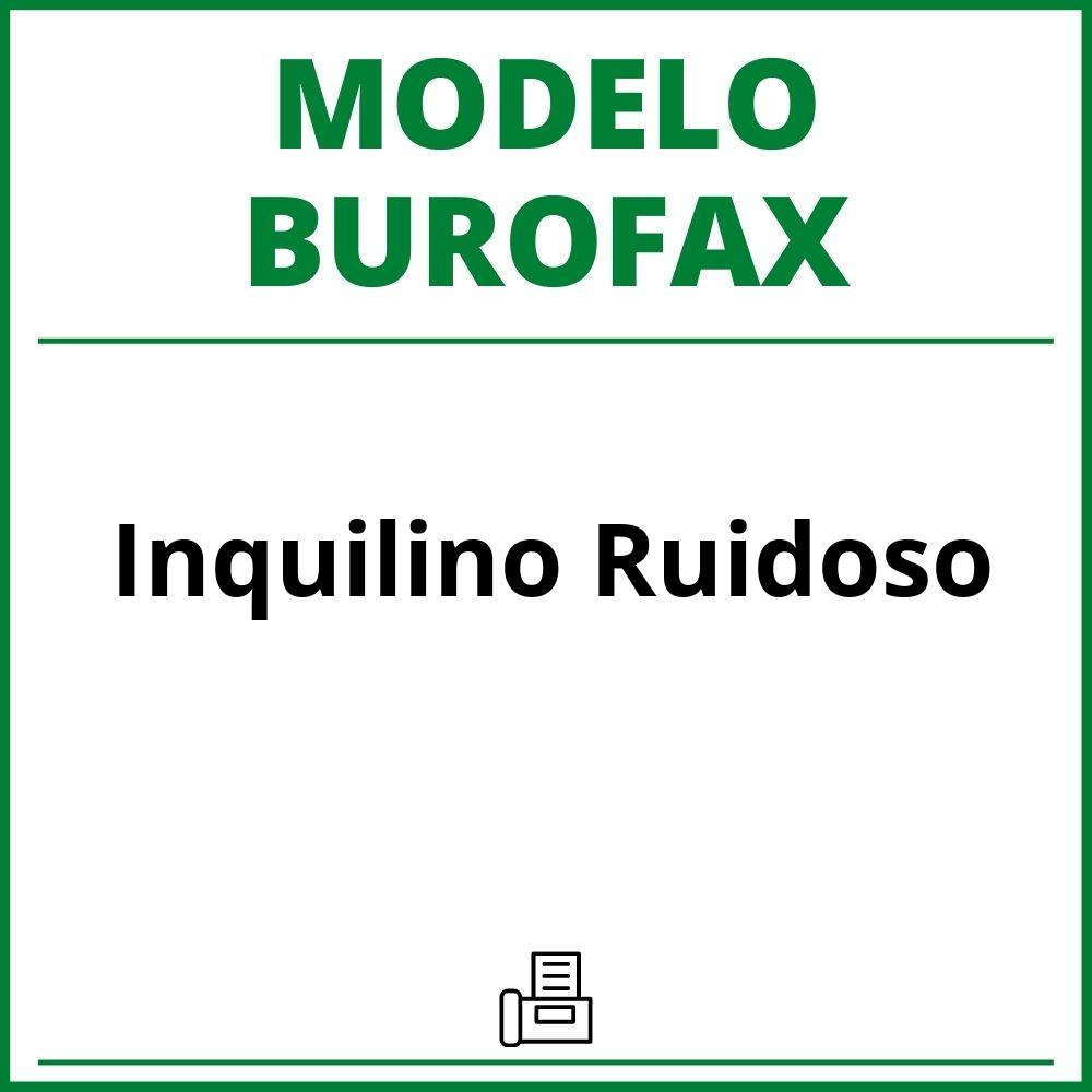 Modelo Burofax Inquilino Ruidoso