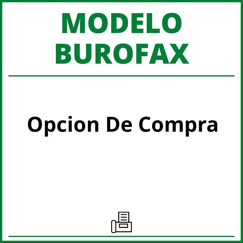 Modelo Burofax Opción De Compra