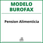 Modelo Burofax Pension Alimenticia