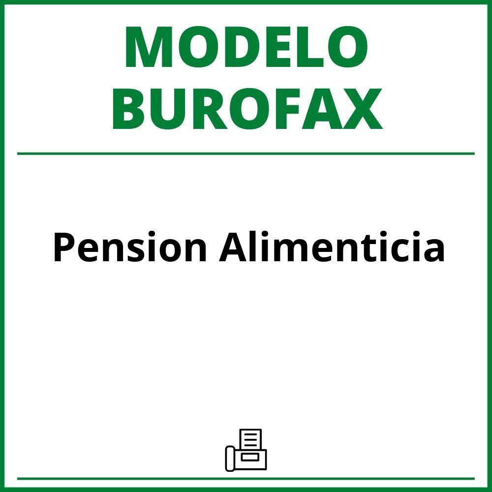 Modelo Burofax Pension Alimenticia