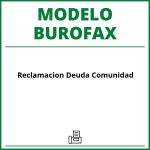 Modelo Burofax Reclamacion Deuda Comunidad