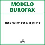 Modelo Burofax Reclamacion Deuda Inquilino