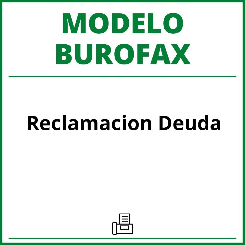 Modelo Burofax Reclamacion Deuda