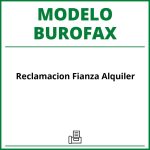 Modelo Burofax Reclamacion Fianza Alquiler