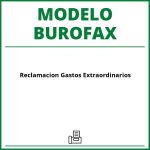 Modelo Burofax Reclamacion Gastos Extraordinarios