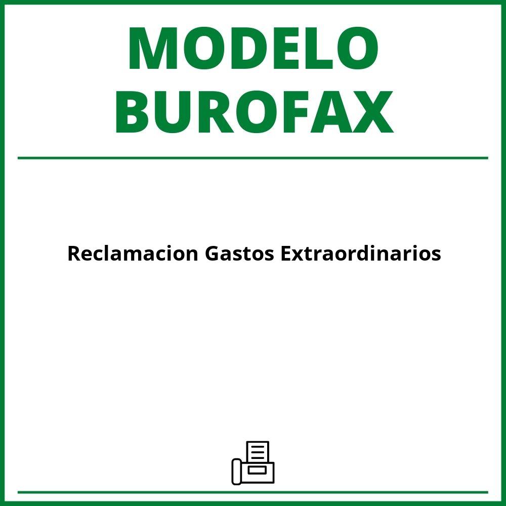 Modelo Burofax Reclamacion Gastos Extraordinarios