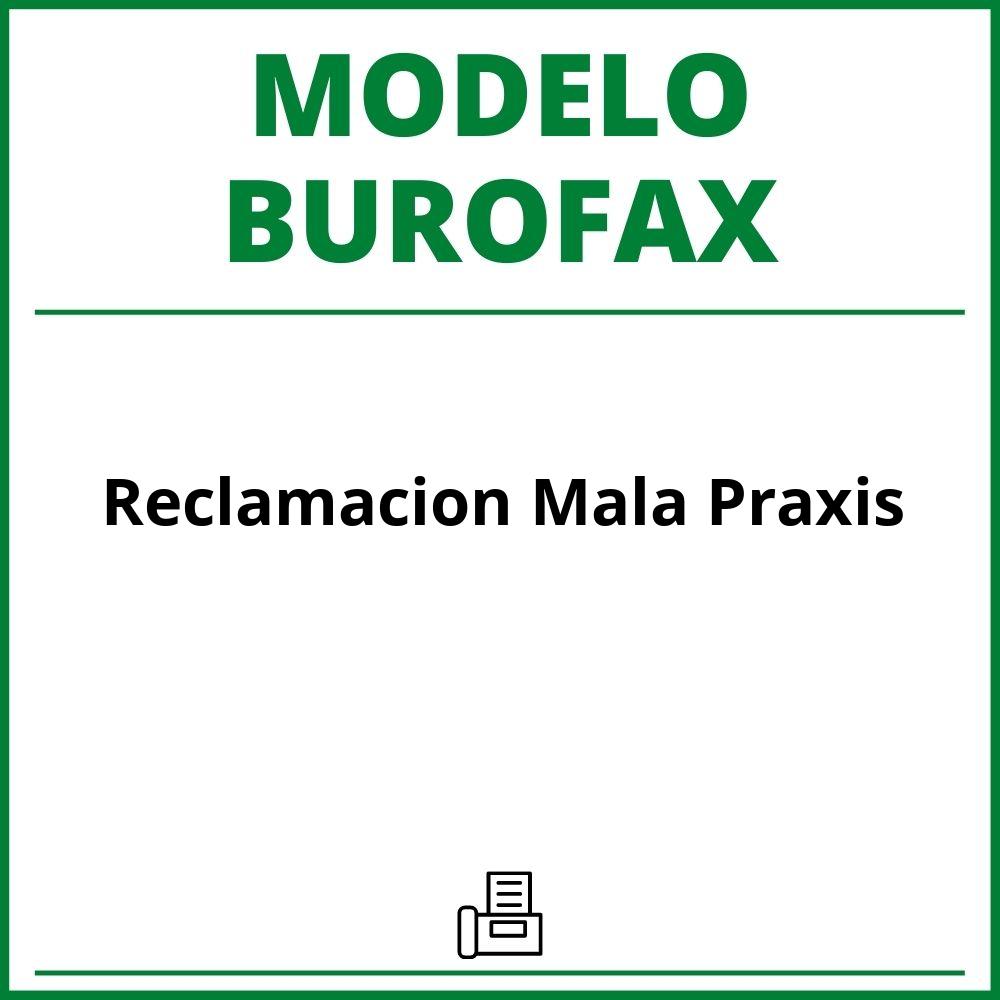 Modelo Burofax Reclamacion Mala Praxis