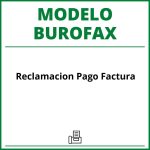 Modelo Burofax Reclamación Pago Factura