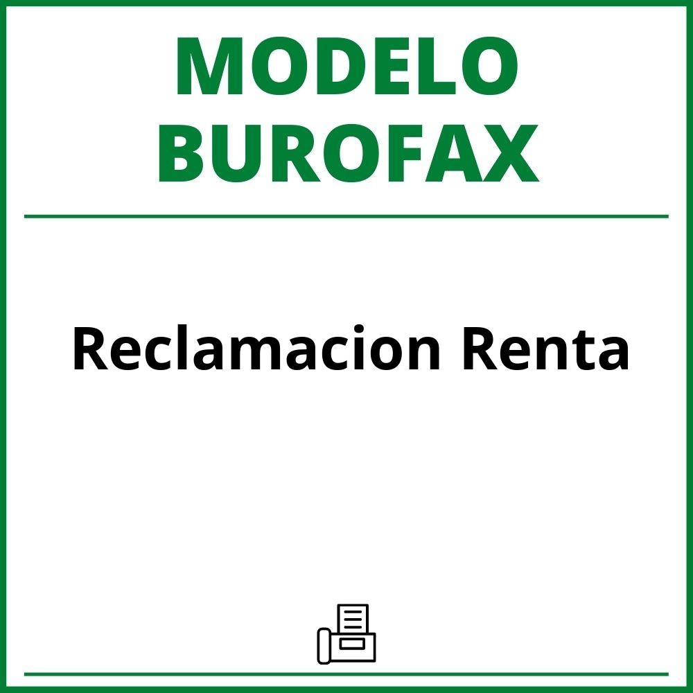 Modelo Burofax Reclamación Renta 5574