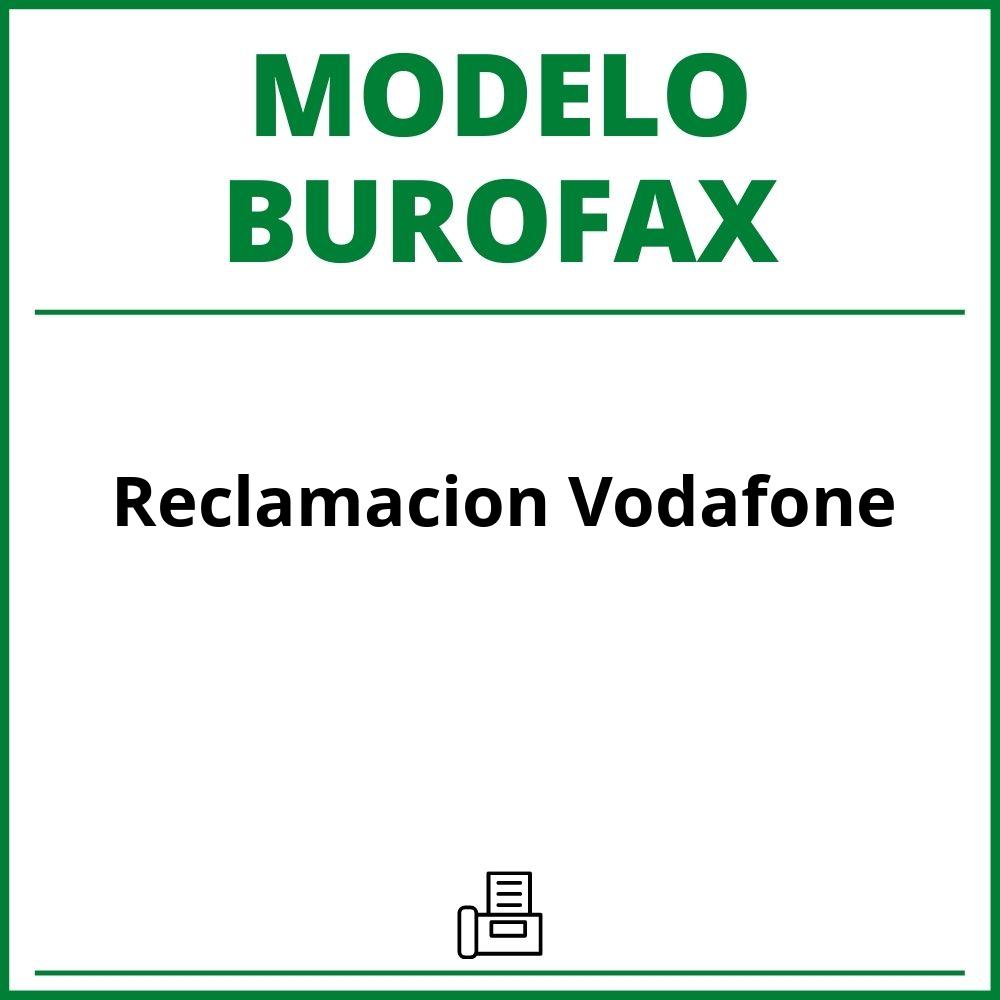 Modelo Burofax Reclamacion Vodafone