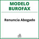 Modelo Burofax Renuncia Abogado