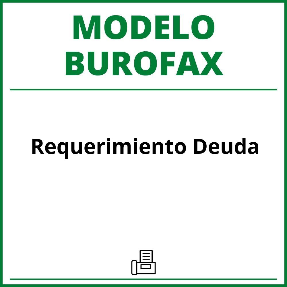 Modelo Burofax Requerimiento Deuda