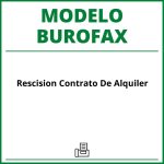 Modelo Burofax Rescision Contrato De Alquiler