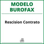 Modelo Burofax Rescision Contrato