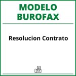 Modelo Burofax Resolucion Contrato