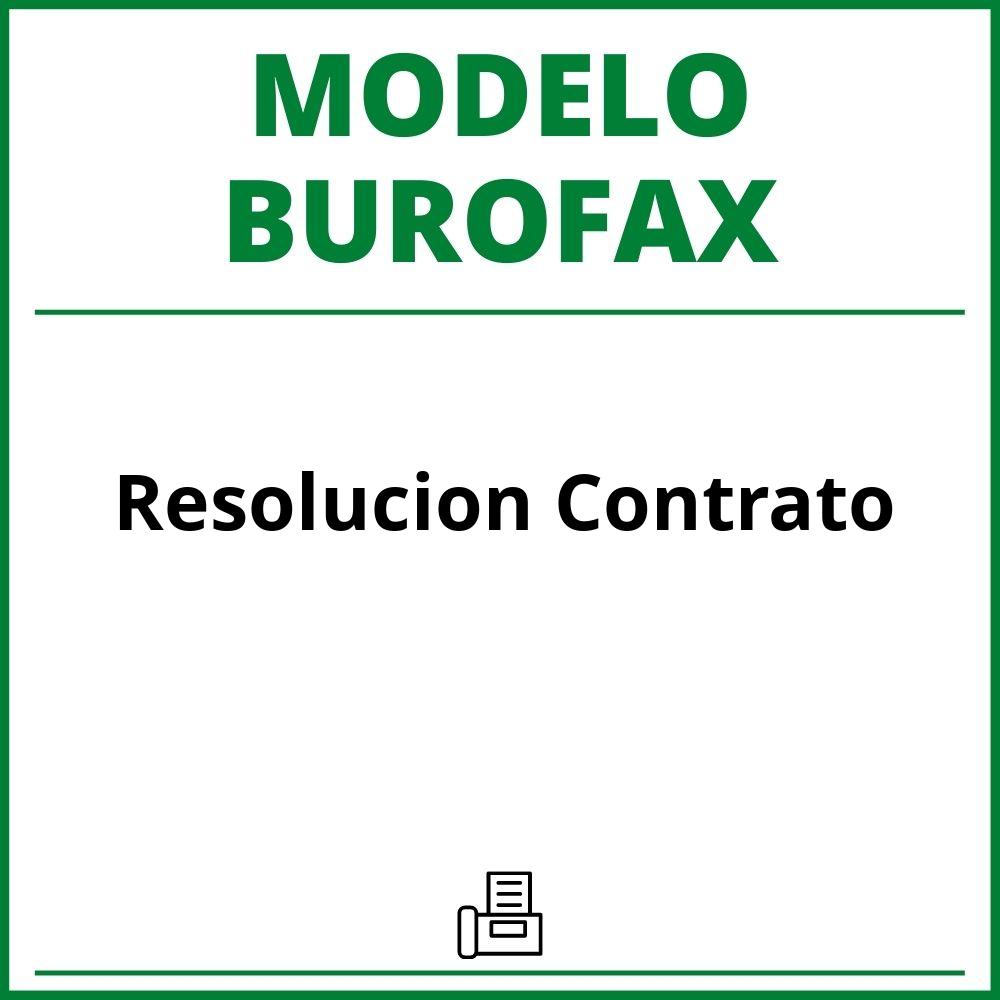 Modelo Burofax Resolucion Contrato