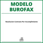 Modelo Burofax Resolucion Contrato Por Incumplimiento