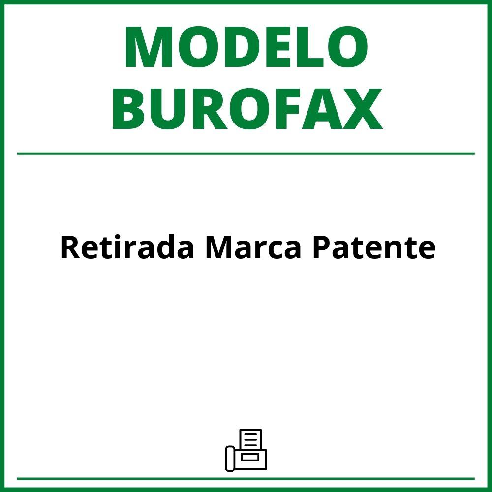 Modelo Burofax Retirada Marca Patente