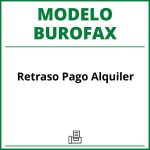 Modelo Burofax Retraso Pago Alquiler